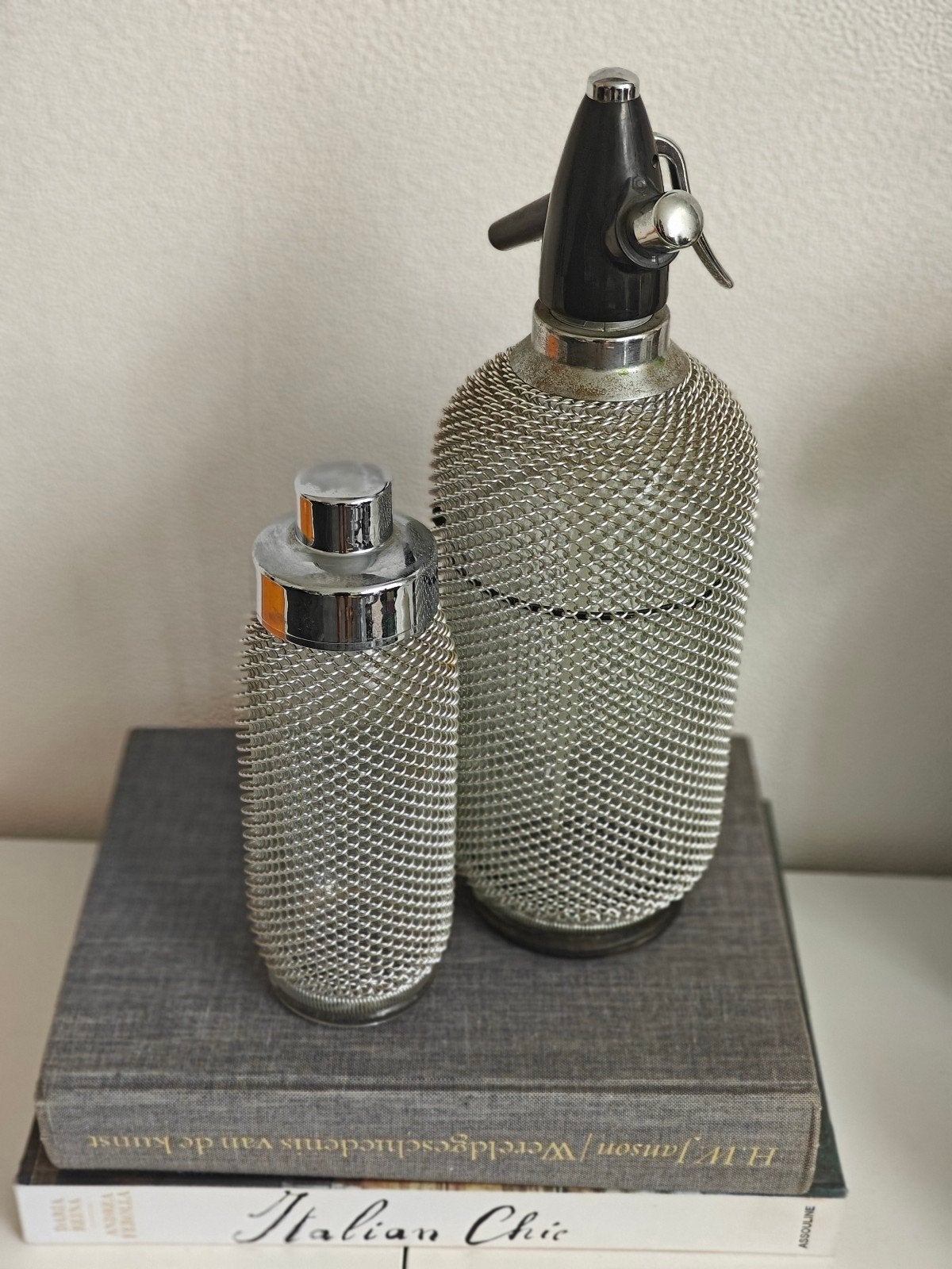 Vintage Spuitfles en Cocktailshaker Set, Ophalen