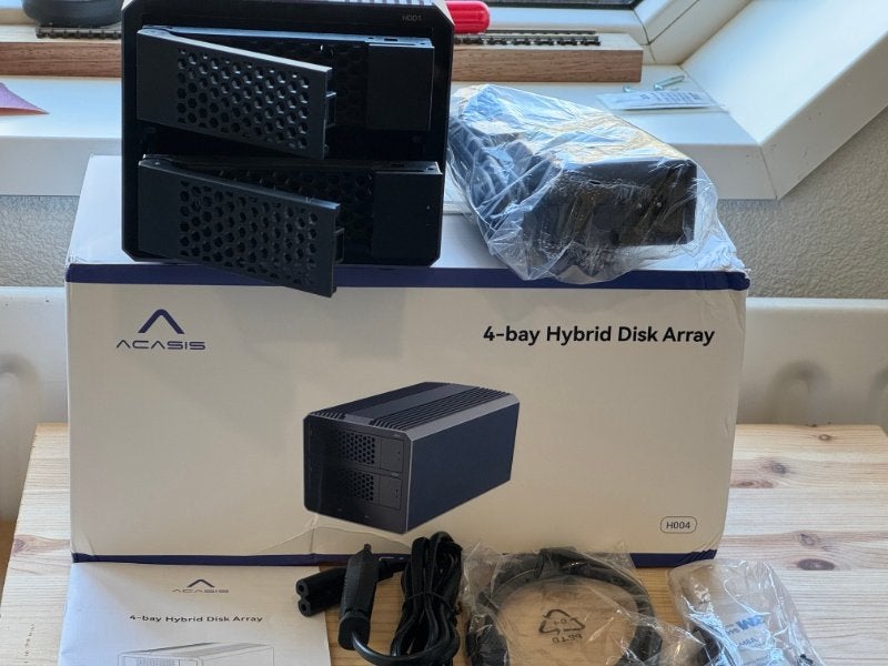 ACASIS 40Gb/s 4-Bay Hybride HDD en NVMe kast (2 HDD + 2 M.2), Ophalen, Thunderbolt, Acasis, Nieuw