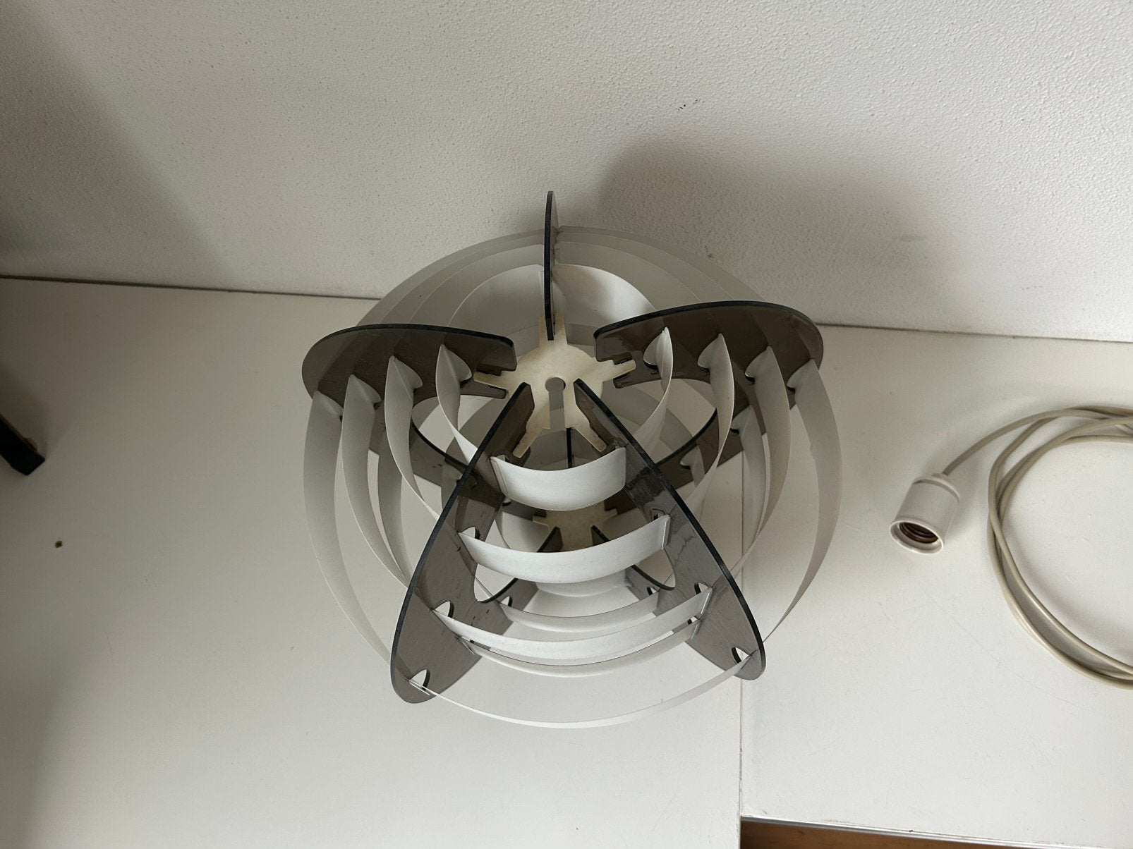 Vintage Flemming hanglamp - Deens design, Ophalen of Verzenden, Gebruikt, Kunststof