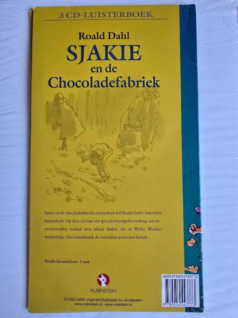 Sjakie en de chocoladefabriek cd, Boeken, Luisterboeken, Roald Dahl, Kind, Cd, Ophalen of Verzenden