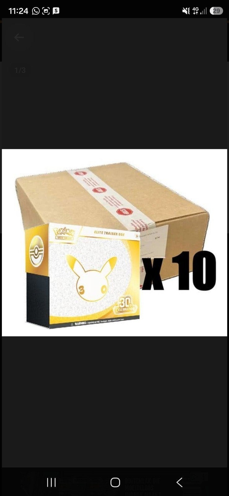 Pokémon 30th Celebrations Elite Trainer Box Case (10 ETB's), Ophalen of Verzenden, Nieuw, Boosterbox