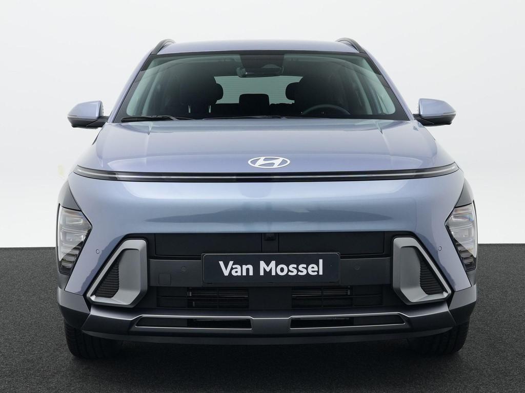 Hyundai Kona 1.6 GDI HEV Premium | Nieuw uit voorraad leverb, Auto's, Hyundai, Blauw, Bedrijf, Nieuw, Hybride Elektrisch/Benzine