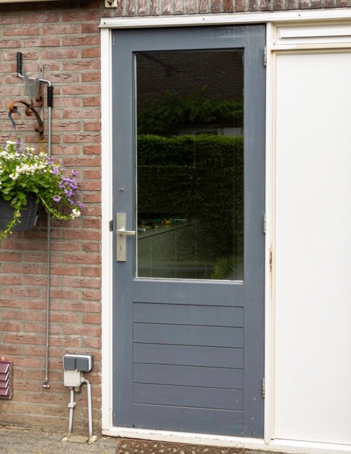 Hardhouten buitendeur, Ophalen, Gebruikt, 80 tot 100 cm, Buitendeur
