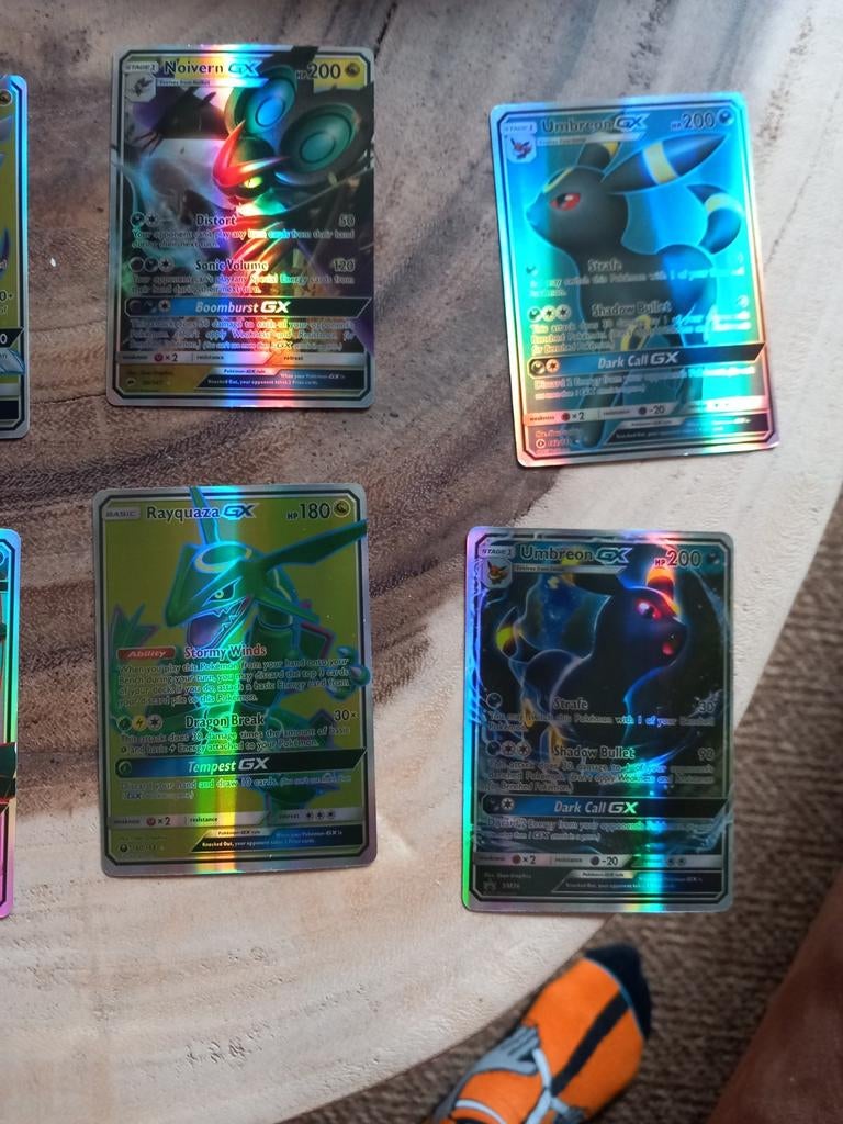 GX Pokemon Kaarten - Zeldzame Collectie, Ophalen of Verzenden, Zo goed als nieuw, Meerdere kaarten, Foil