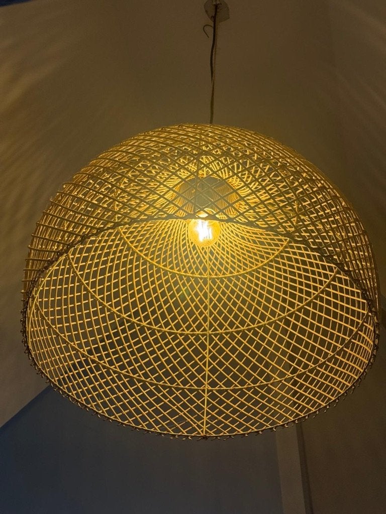 Rotan Design Lamp, Huis en Inrichting, Lampen | Hanglampen, Ophalen