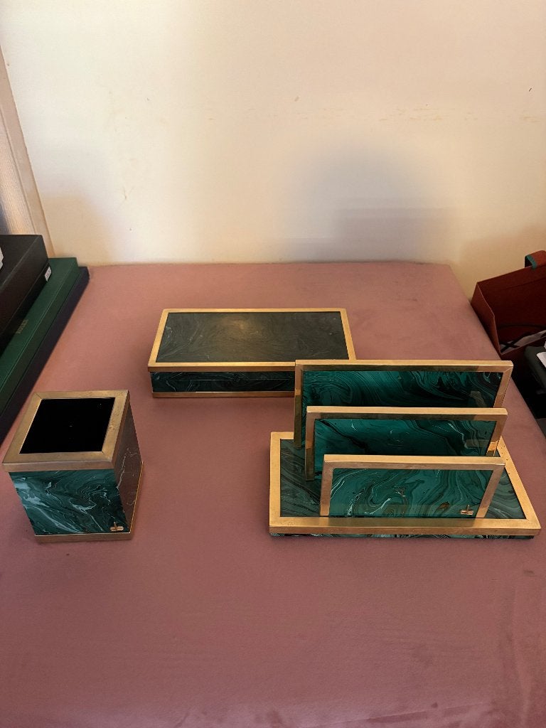 Malachiet bureauset De Stijl (atelier Florence), Ophalen of Verzenden