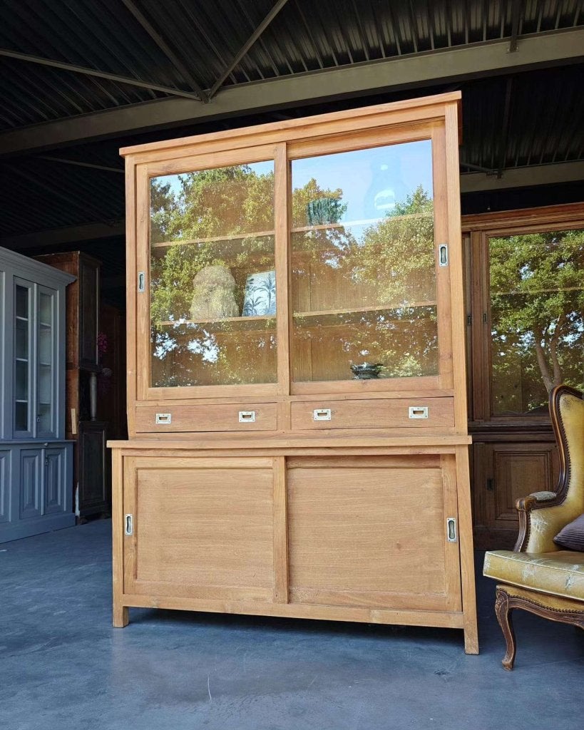 Vintage teak schoolkast | Servieskast | Buffetkast #8256, Huis en Inrichting, Kasten | Buffetkasten, Gebruikt, Met deur(en), -