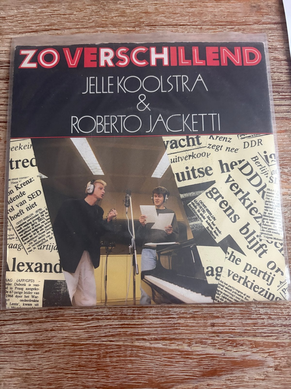 Jelle Koolstra & Roberto Jacketti - Zo Verschillend (Vinyl), Gebruikt, Originele persing, 7 inch, Ophalen of Verzenden