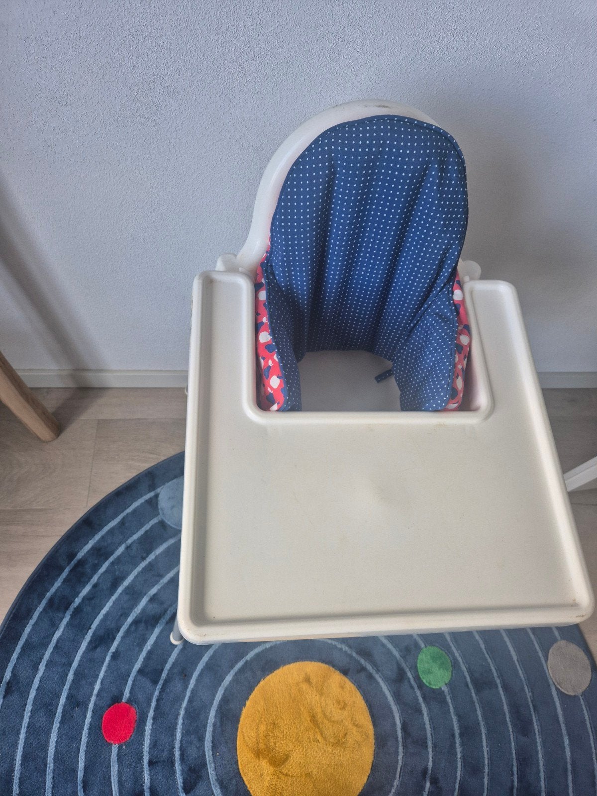Ikea Antilop kinderstoel Dunlop eetblad en kussen, Ophalen, Gebruikt, Overige typen, Afneembaar eetblad
