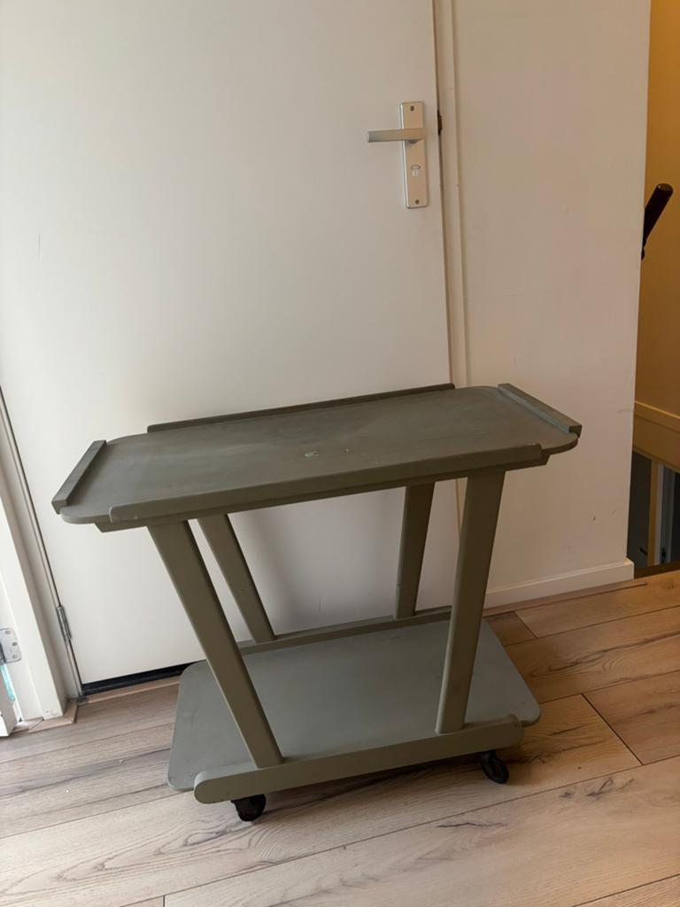 Trolley / serveerwagen, Huis en Inrichting, Tafels | Bijzettafels, Minder dan 55 cm, Gebruikt, Rechthoekig, Hout