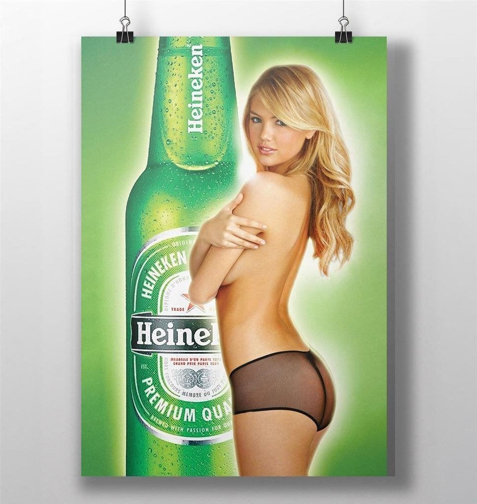 Heineken Bier Reclame Poster Affche 50x70cm, Verzenden, Nieuw, Reclamebord, Plaat of Schild, Heineken