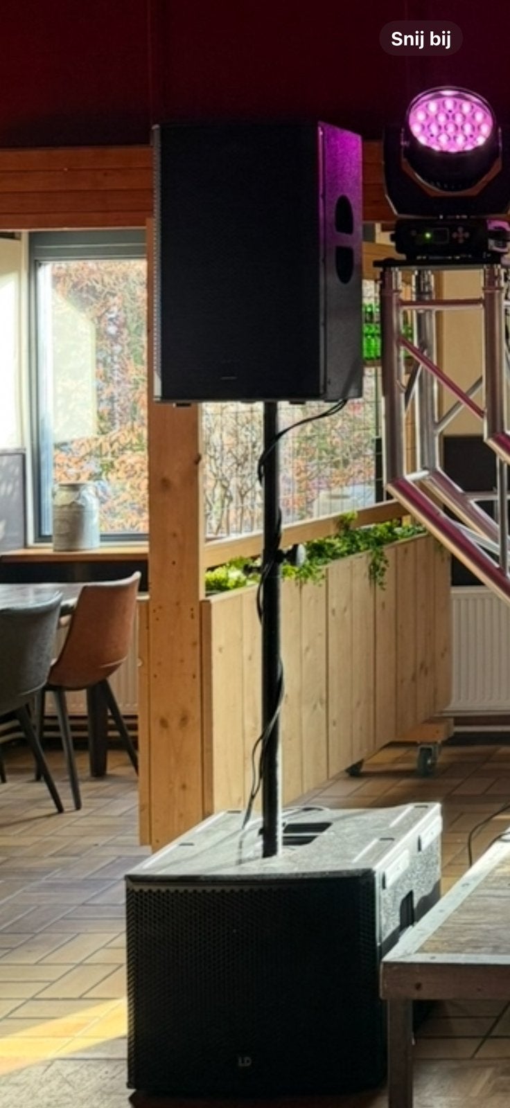 Complete actieve speaker set ld systems stinger, the box dsx, Ophalen of Verzenden, Zo goed als nieuw, 120 watt of meer, Overige merken