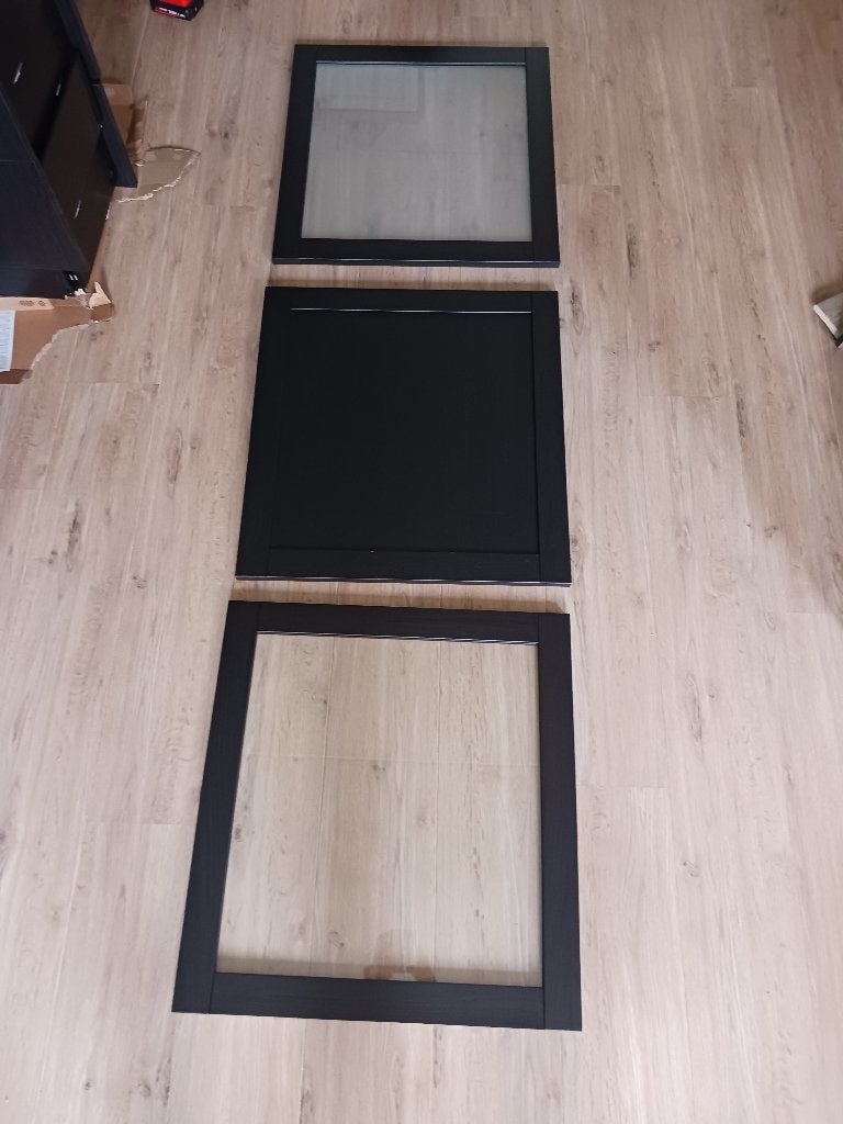 Besta Ikea deurtjes en glazen plank., Ophalen, Gebruikt, Minder dan 150 cm, Minder dan 100 cm