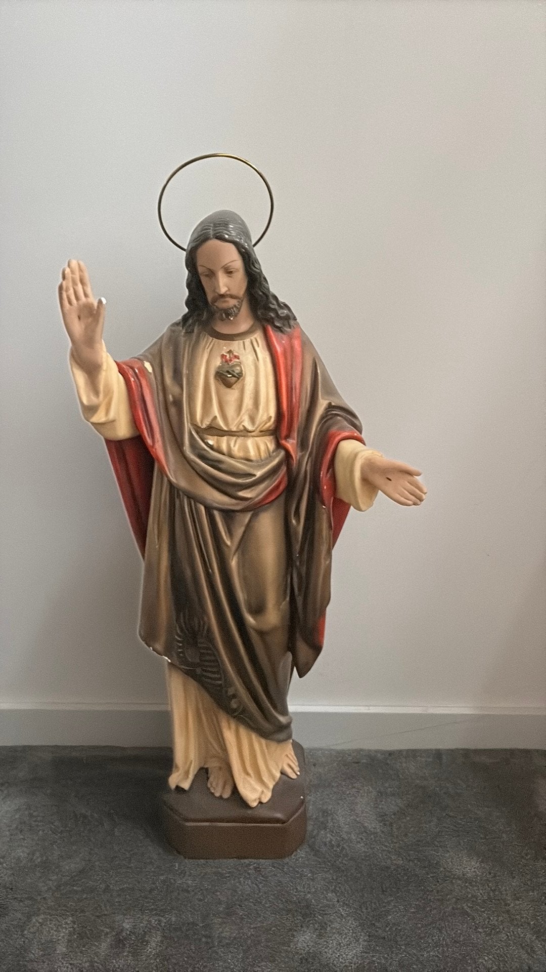 Jezus beeld 68 cm, Antiek en Kunst, Antiek | Religie, Ophalen of Verzenden