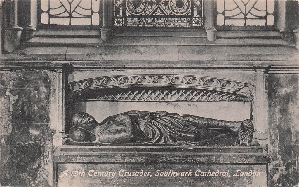 703-292-015 13th Century Crusader Southwark Cathedral Londo, Ophalen of Verzenden, Voor 1920, Engeland