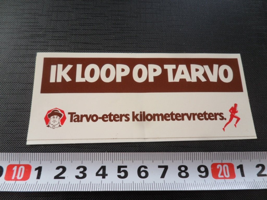 sticker IK LOOP OP TARVO Tarvo-eters kilometervreters  PL066, Ophalen of Verzenden, Zo goed als nieuw