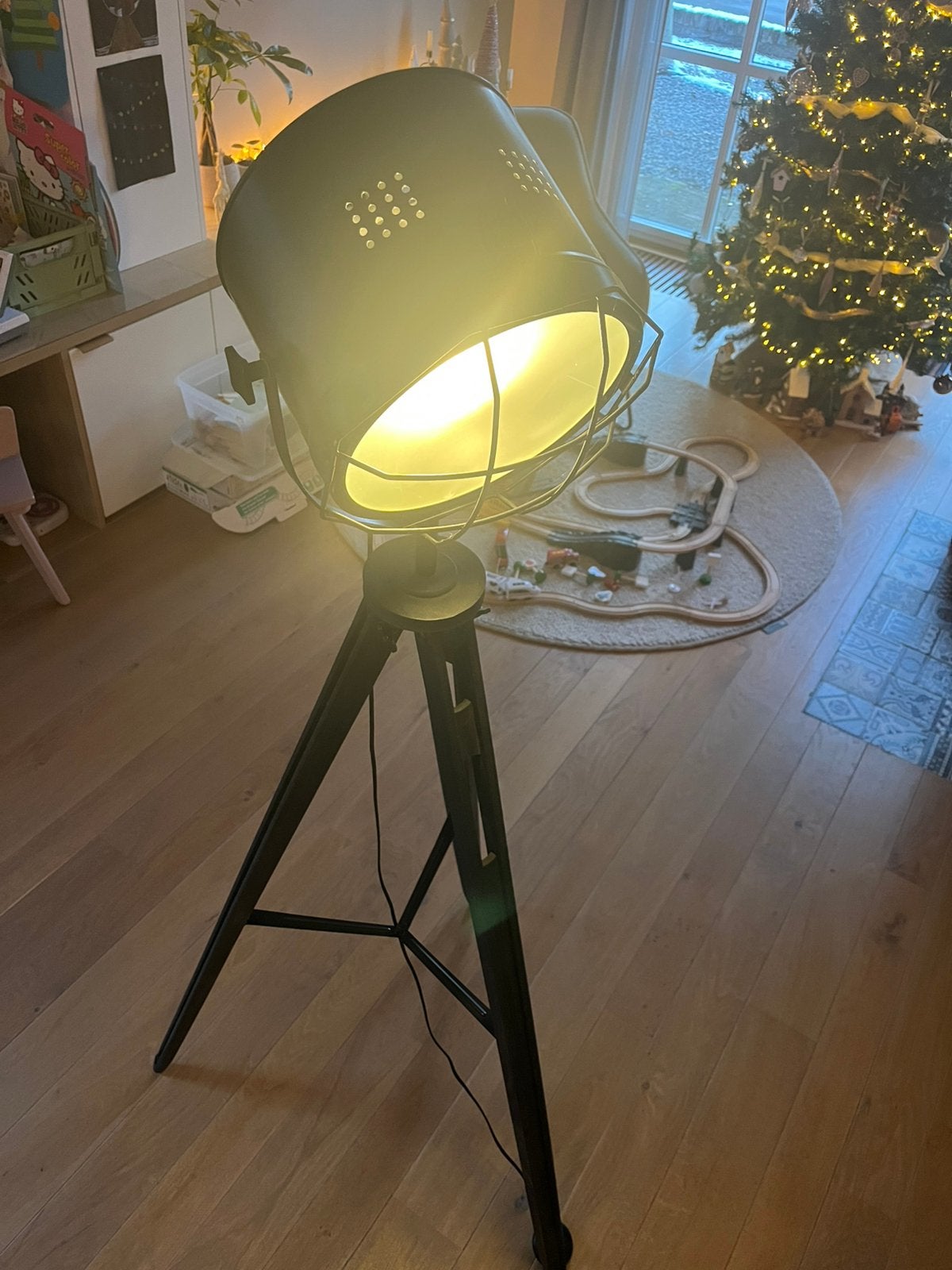 Industriele staande lamp, Ophalen, E27 (groot), Zo goed als nieuw, Metaal