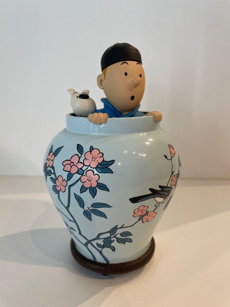 Kuifje Blauwe Lotus Vaas Pixi  16 cm 46951, Niet ingevuld, Zo goed als nieuw, Niet ingevuld, Niet ingevuld