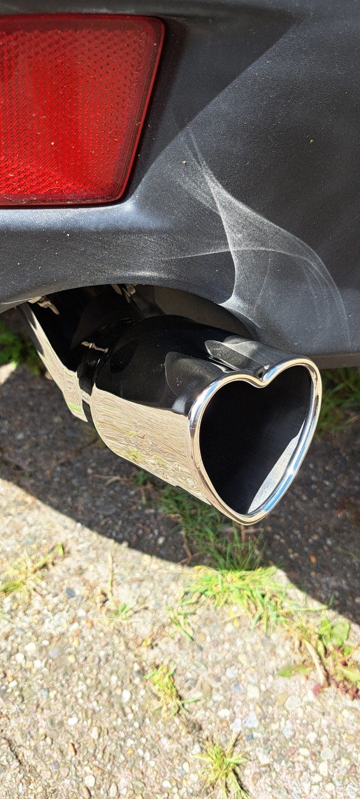Uitlaatsierstuk. Chroom Hartvormig.  Nieuw. Canta Microcar., Ophalen of Verzenden, Nieuw