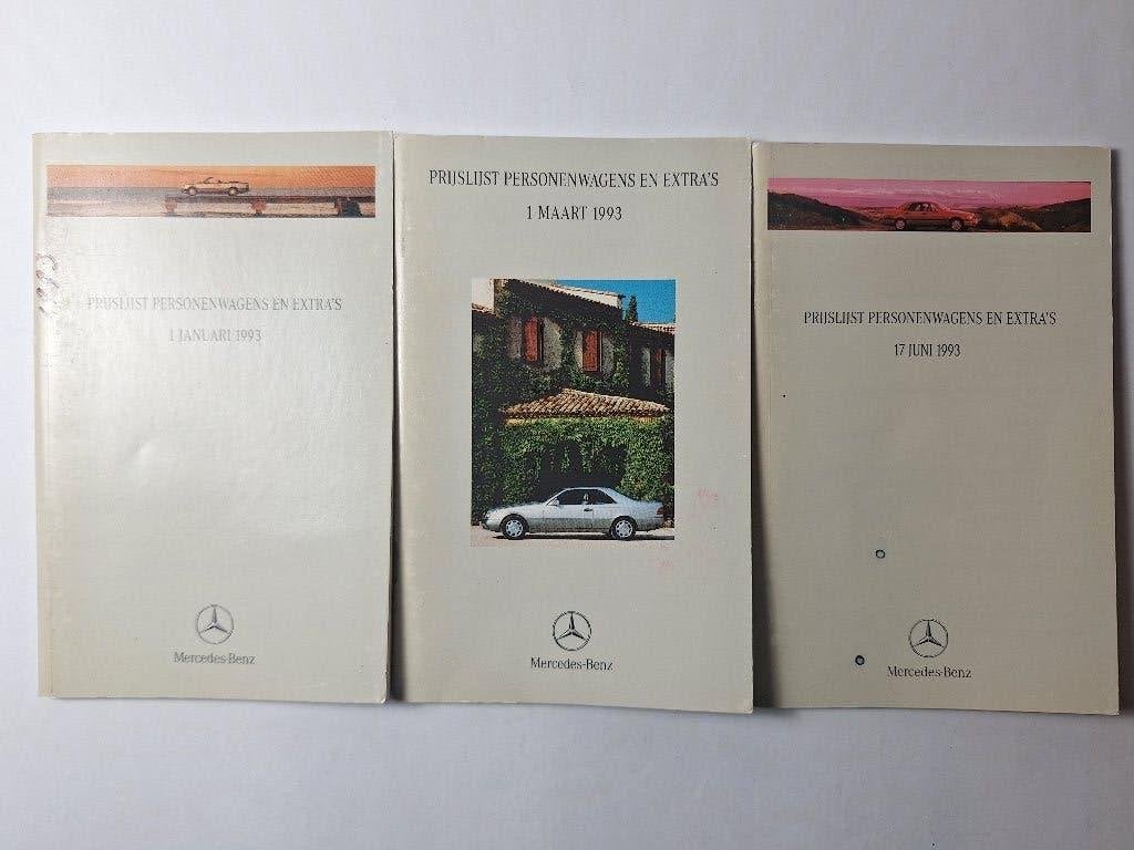 Mercedes personenwagens prijslijsten 1993, Ophalen of Verzenden, Zo goed als nieuw, Mercedes