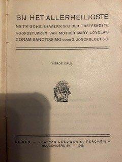 Kerkboek, Bij het Allerheiligste, 1918, vierde druk, Boeken, Ophalen, Gelezen, Christendom | Katholiek