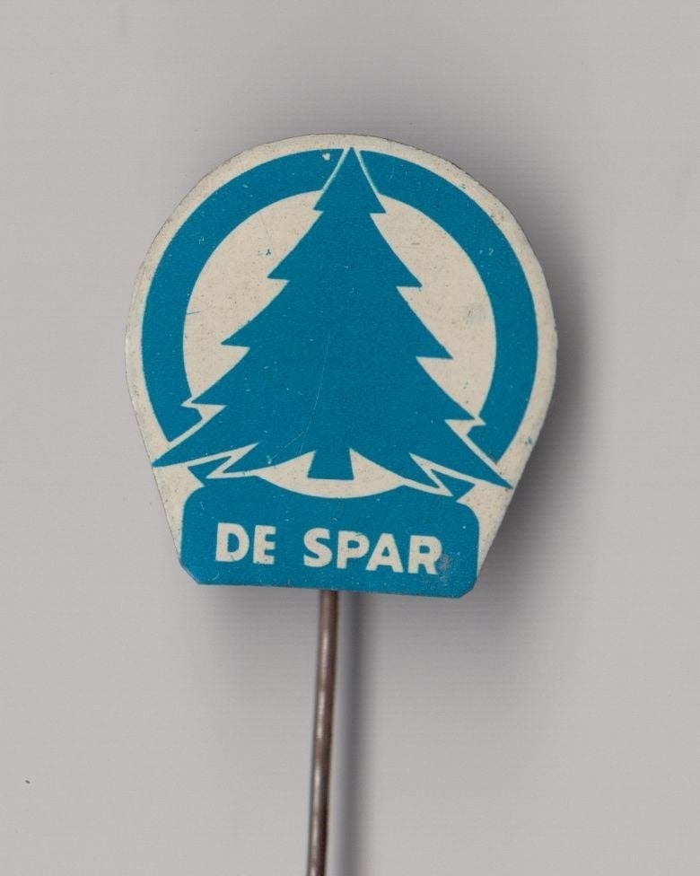 De Spar Supermarkt speldje, Gebruikt, Niet vindbaar, Niet vindbaar, Speldje of Pin