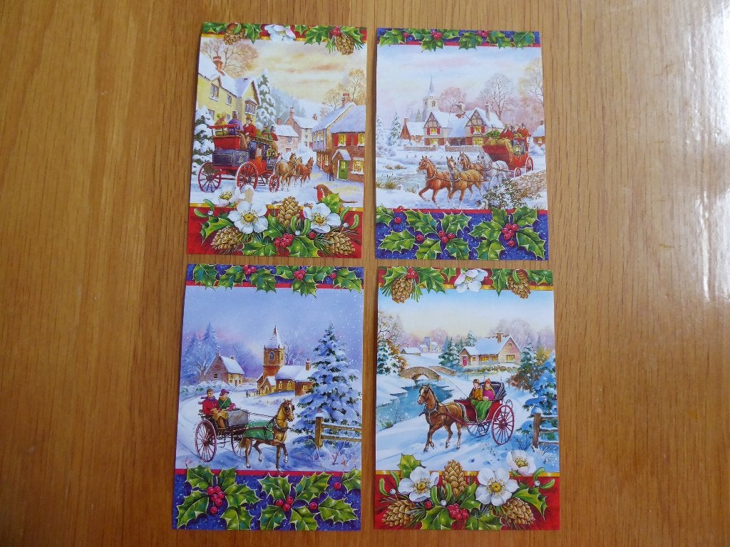 nr. 584 - set plaatjes kerst, Hobby en Vrije tijd, Kaarten | Zelf maken, Ophalen of Verzenden, Nieuw, Kerst, Knipvel