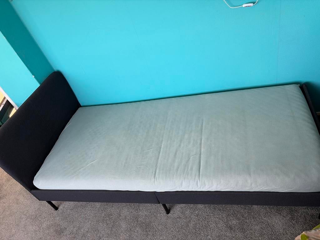 Ikea Slattum Eenpersoonsbed 90x200 cm compleet, Ophalen, Gebruikt, 90 cm, Eenpersoons