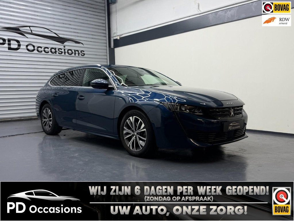Peugeot 508 1.6 Plug-In HYbrid Allure Pack Business - Camera, Auto's, Peugeot, Gebruikt, Zwart, 4 cilinders, Blauw
