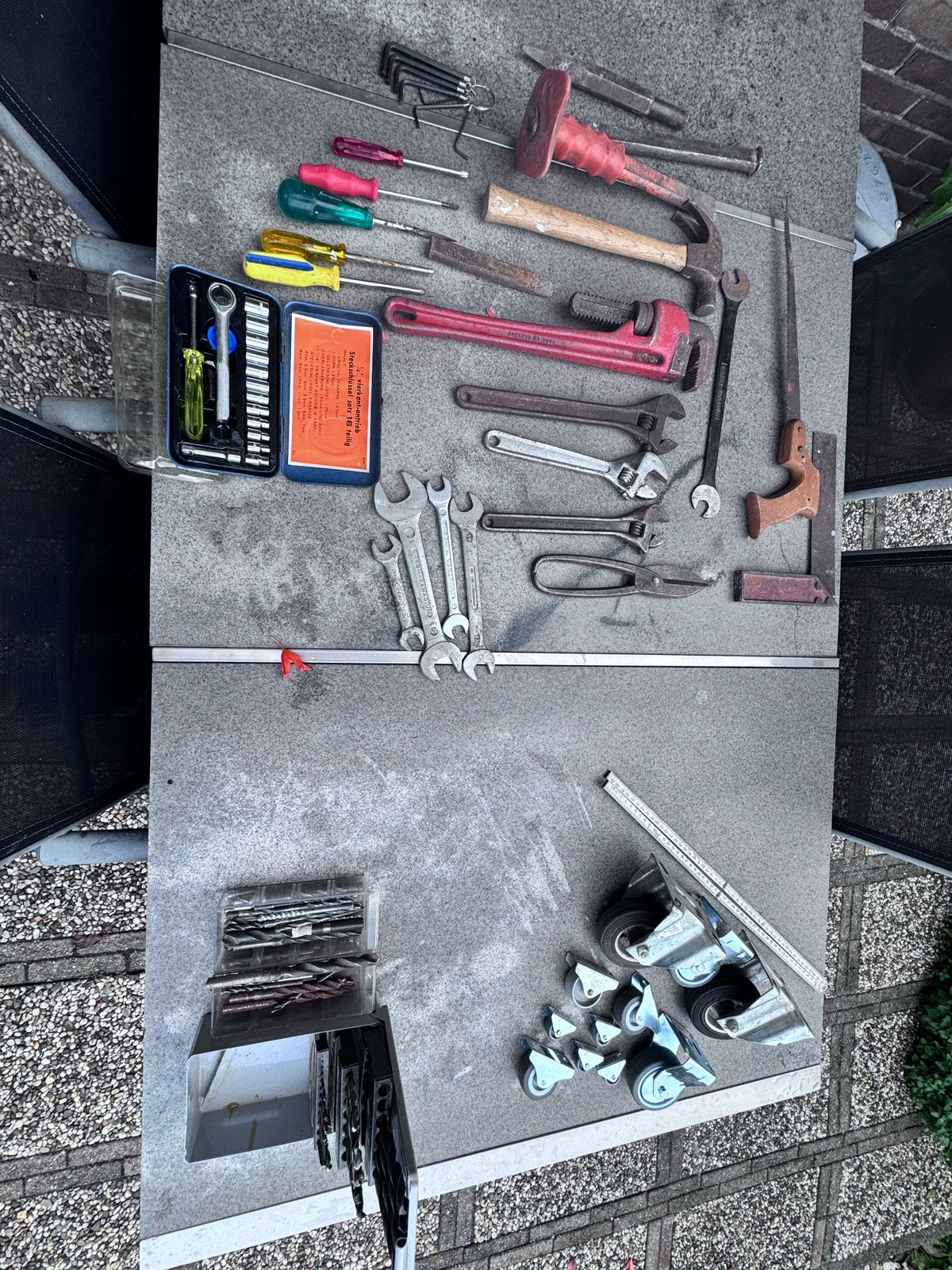 Gereedschap opruiming: complete set in één koop, Ophalen of Verzenden, Gebruikt, Gereedschapsset, Overige merken