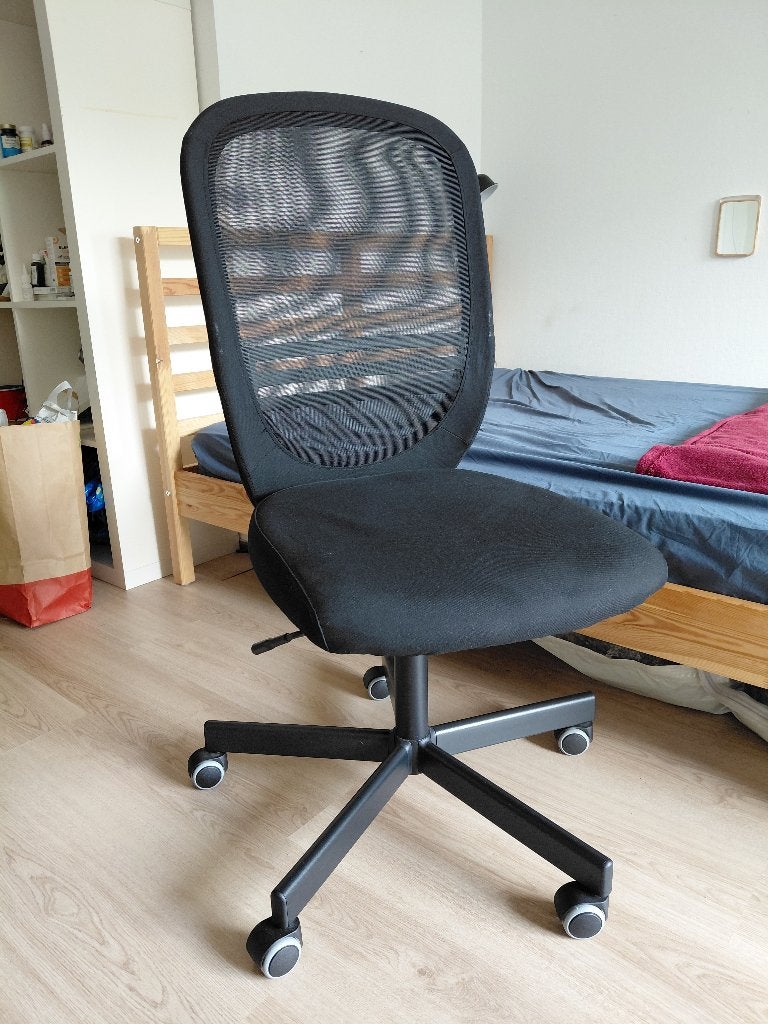 IKEA FLINTAN bureaustoel (zwart) te koop, Huis en Inrichting, Bureaustoelen, Ophalen, Zwart, Zo goed als nieuw, Bureaustoel