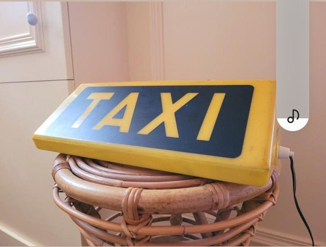 Unieke Taxi lamp ~, Ophalen of Verzenden, Overige typen