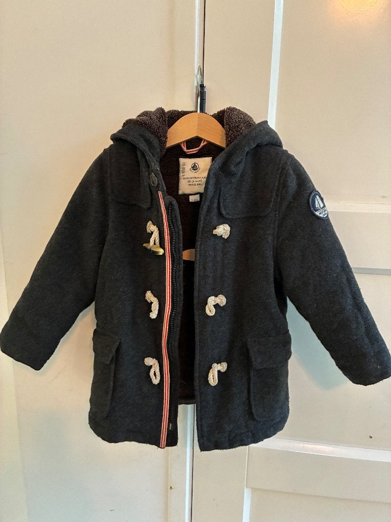 Petit Bateau wollen duffelcoat 3 jaar – warme winterjas wol, Jongen of Meisje, Ophalen of Verzenden, Jas, Petit Bateau