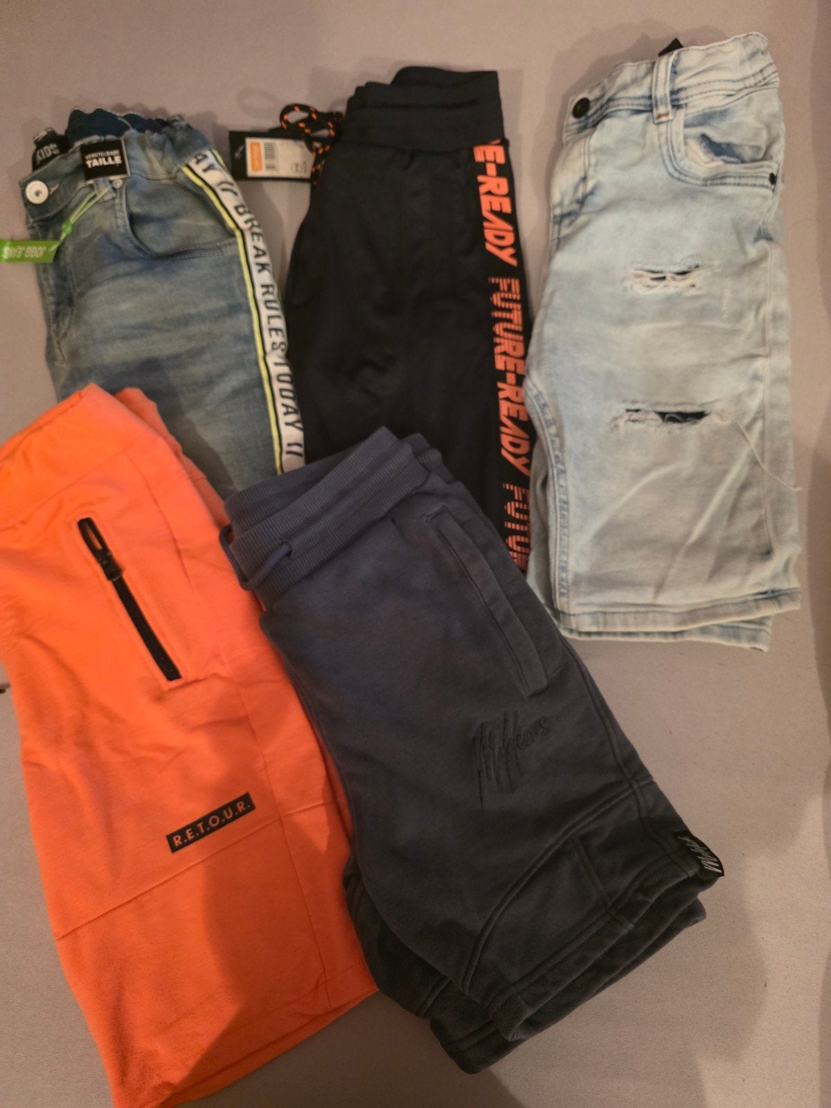 Jongens shorts korte broek pakket Retour, Malelions, Unlocke, Ophalen, Jongen
