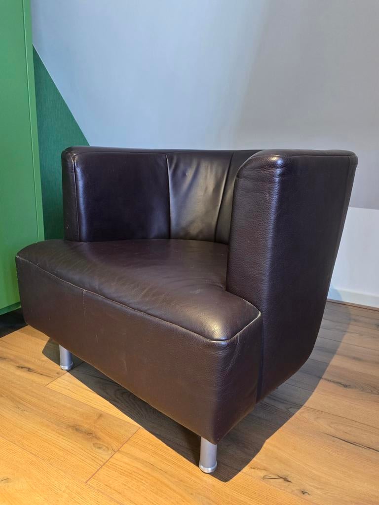 Rolf Benz BMP Relaxfauteuil Clubfauteuil Aubergine Leer, Ophalen