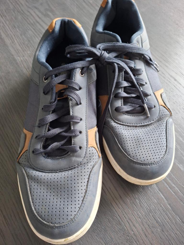 Sportieve blauwe herenschoen, maat 45., Ophalen, UP2 Fashion, Blauw, Zo goed als nieuw