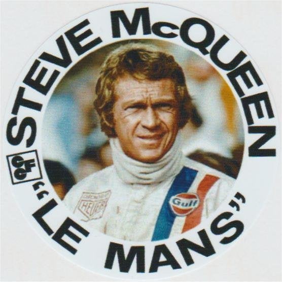 Steve McQueen Le Mans sticker, Verzamelen, Verzenden, Nieuw, Bedrijf of Vereniging
