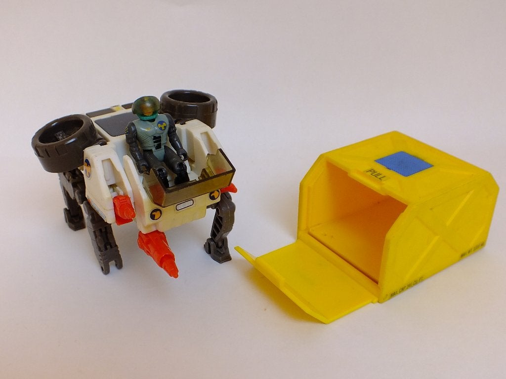 Starcom BATTLE CRANE + CARGO BIN + Driver 1986, Verzamelen, Ophalen, Gebruikt
