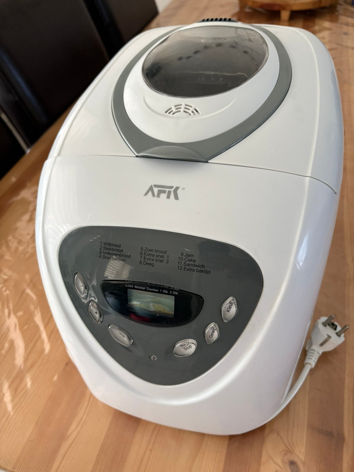 AFK broodbakmachine, Witgoed en Apparatuur, Ophalen, Zo goed als nieuw, Met timer, Kijkvenster