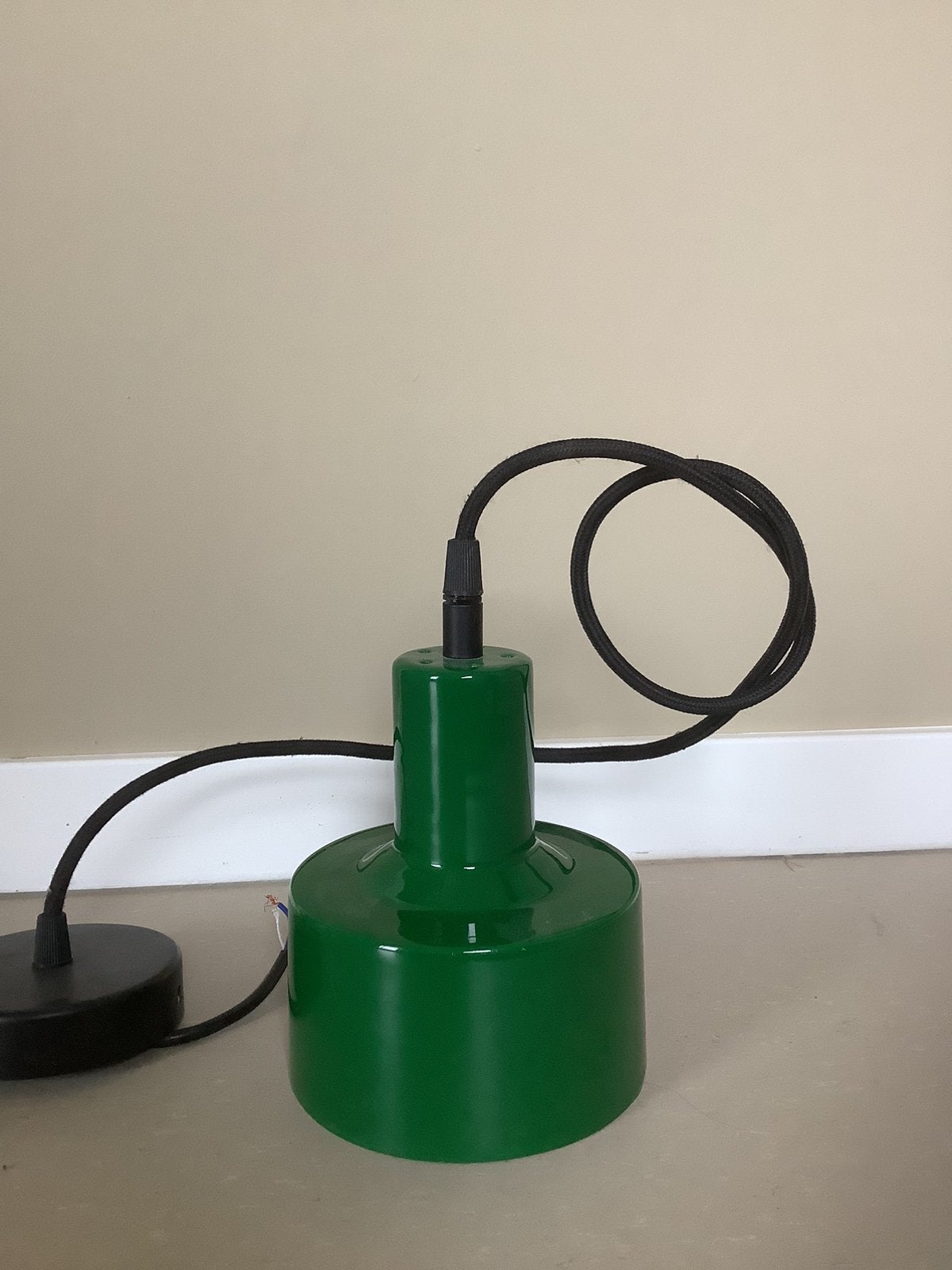 Hanglampje groen (metaal), Groen, Ophalen of Verzenden, Zo goed als nieuw, Metaal