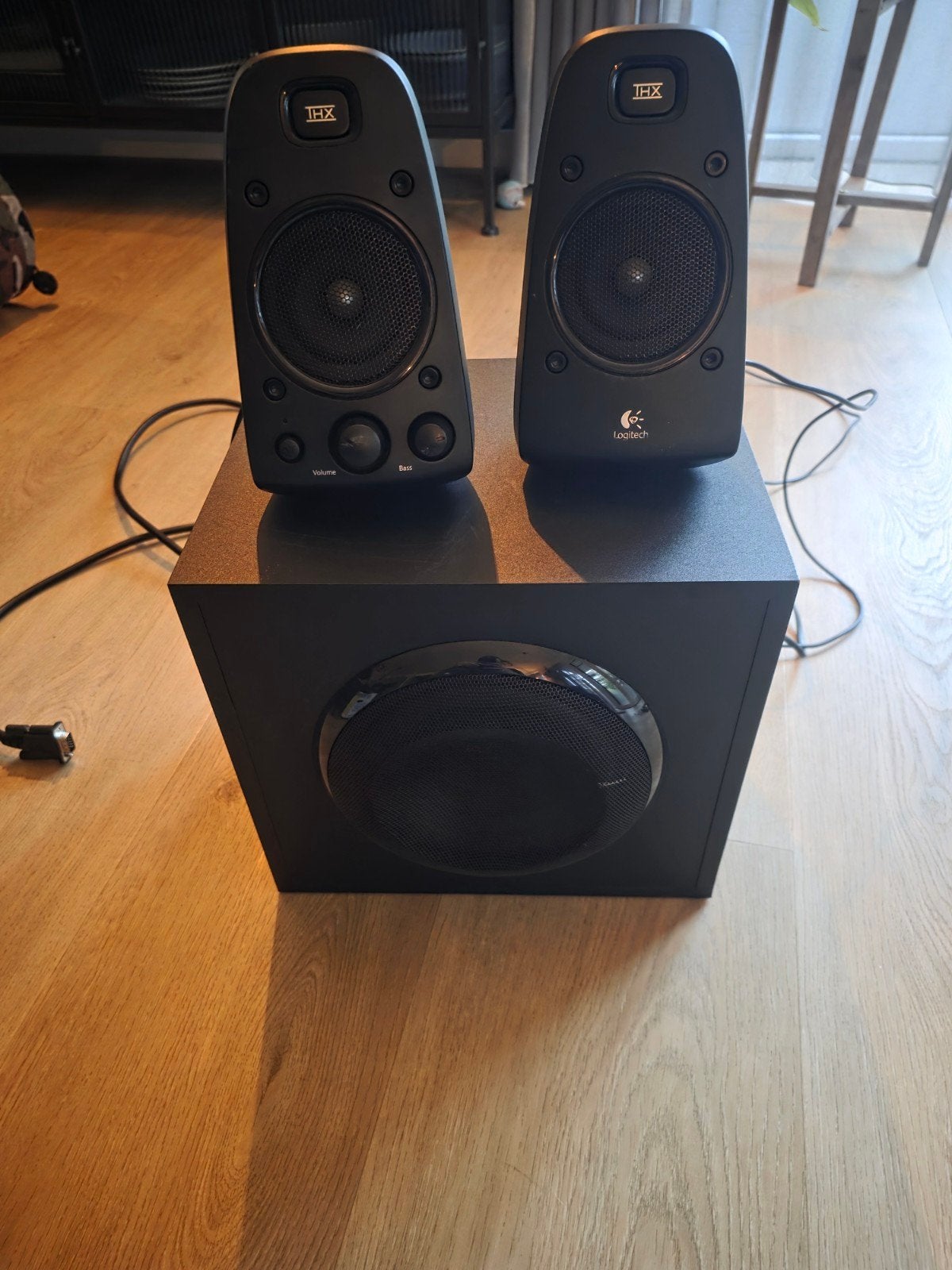 Logitech Z2300 THX 2.1 Speakerset met Subwoofer, 150 watt of meer, Gebruikt, Logitech, Speakerset