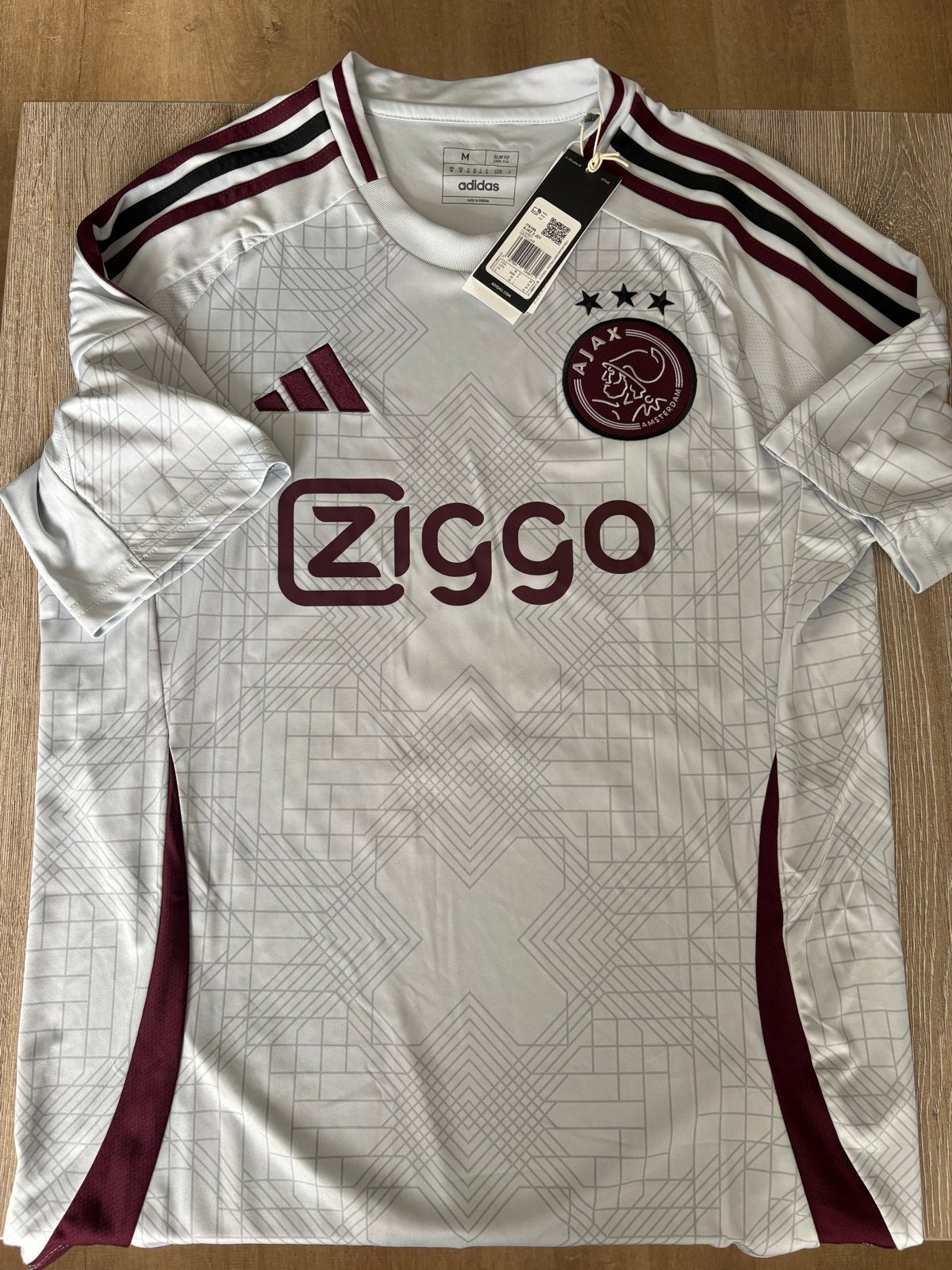 Ajax uitshirt 2021/2022 Traoré #20 gesigneerd, Maat 48/50 (M), Wit, Nieuw, Ophalen of Verzenden