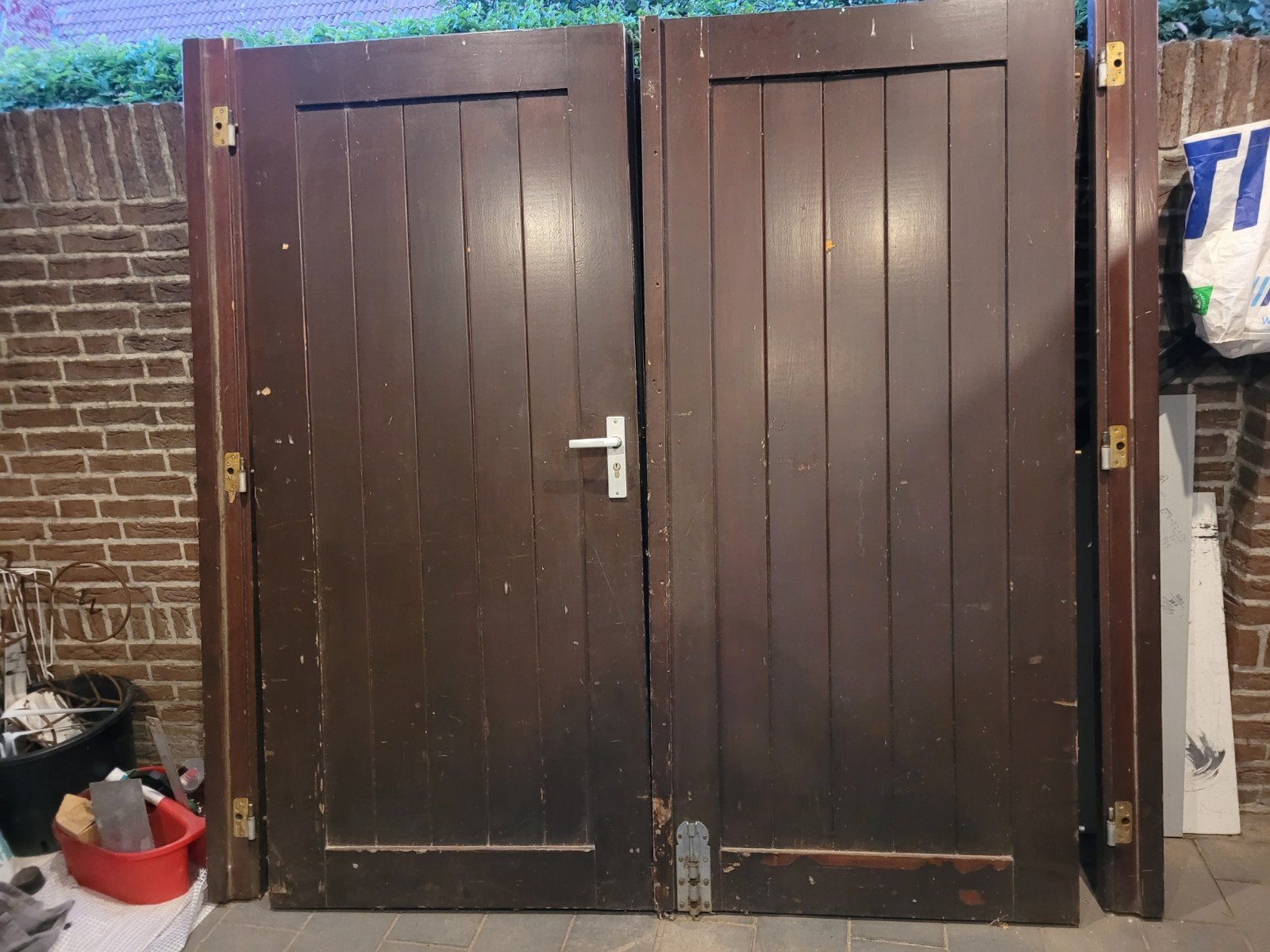 Poortset, Tuin en Terras, Ophalen, Hout, Draaipoort, 150 tot 200 cm