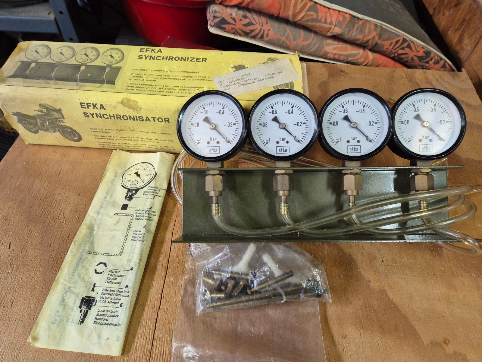 EFKA Carburateur 4 kloks Synchronizer Synchronisator, Ophalen