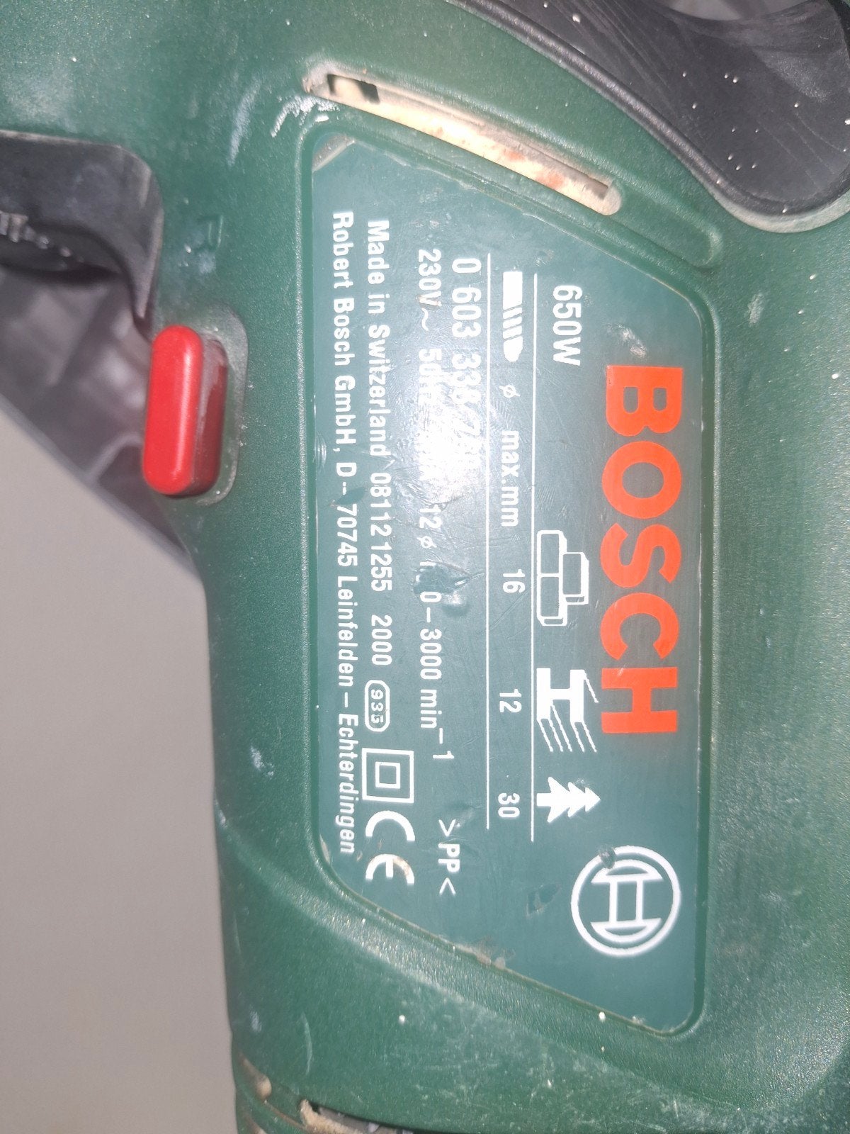 Bosch Klopboormachine 650W - Variabele Snelheid, Boormachine, Ophalen of Verzenden, Klopboormechanisme, Gebruikt
