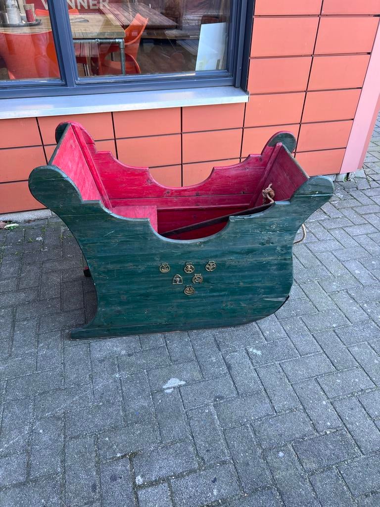 Antieke houten slee, decoratief GRATIS, Ophalen, Gebruikt, Hout