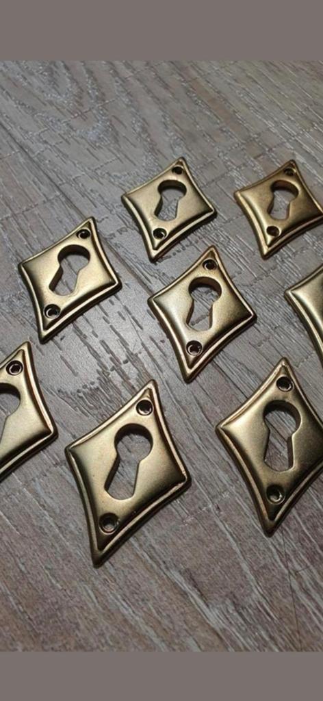 Diverse antieke koperen sleutelgat ornamenten vanaf €4 p/st, Ophalen of Verzenden