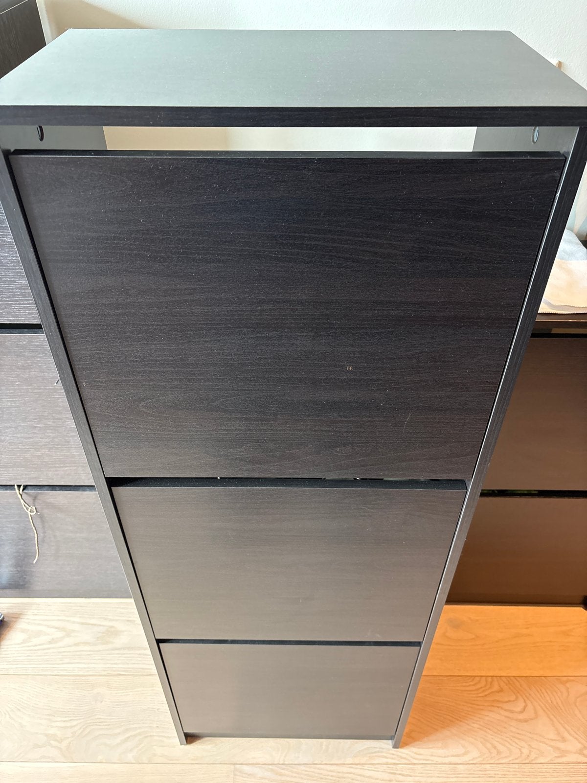 IKEA BISSA Schoen-/Opbergkast - Donkerbruin, Huis en Inrichting, Ophalen, Gebruikt
