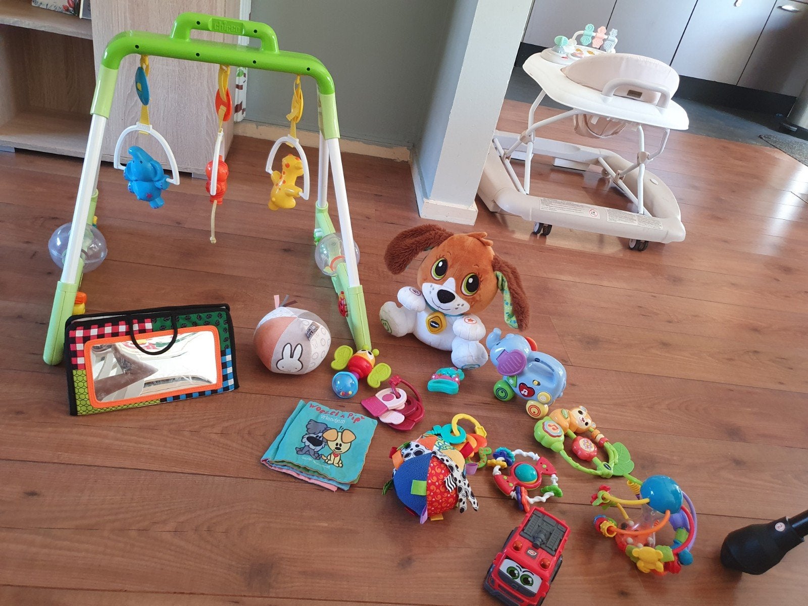 Grote speelgoedset voor baby/dreumes (incl. babygym), Ophalen, Gebruikt, Babygym, Met geluid