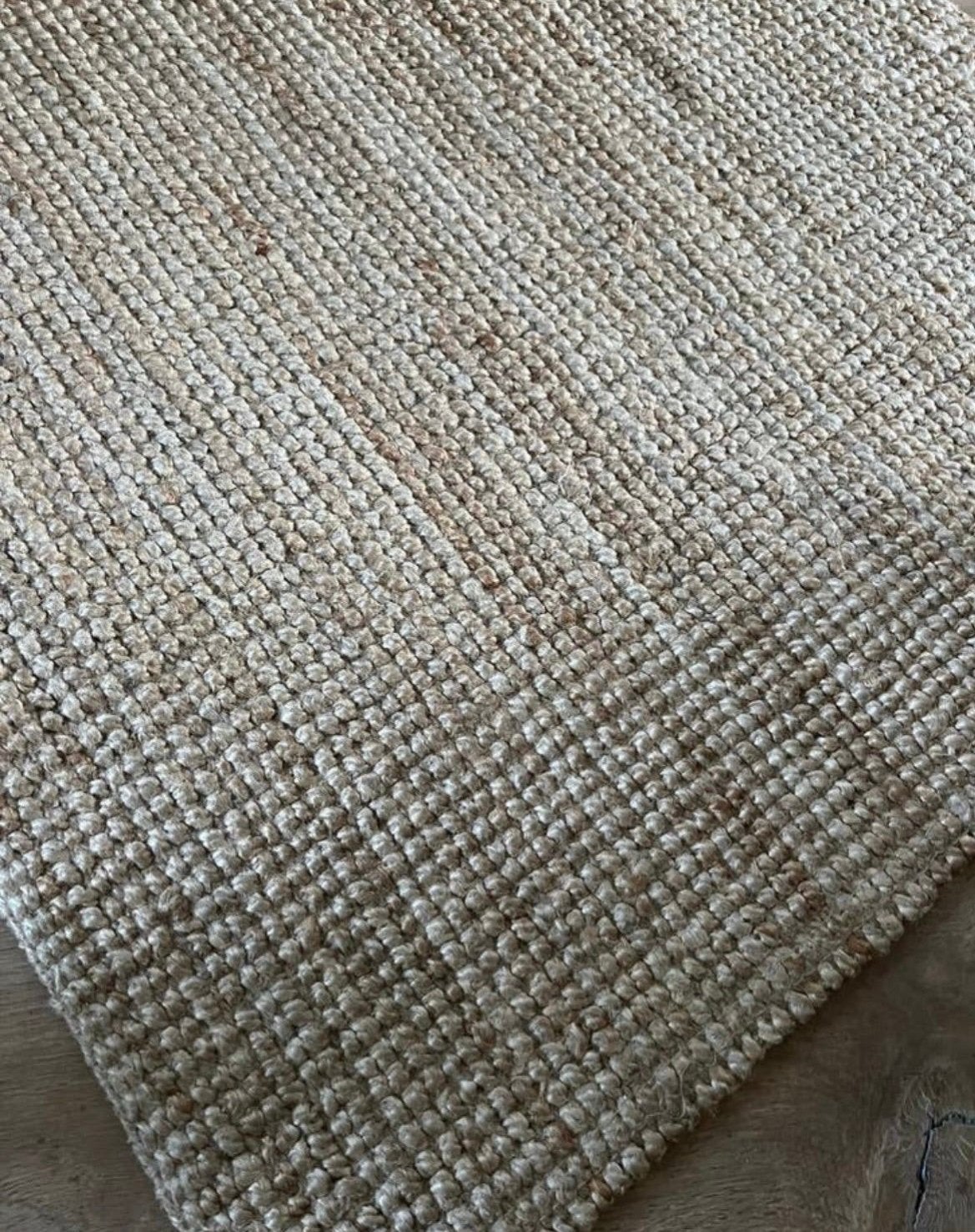 Jute vloerkleed 80 x 150 cm, Ophalen, 100 tot 150 cm, Beige, 50 tot 100 cm